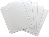 Business Source Binder Pockets - Pack of 5, Clear (32375)