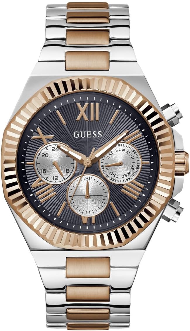 GUESS Two-Tone and Navy Multifunction Watch
