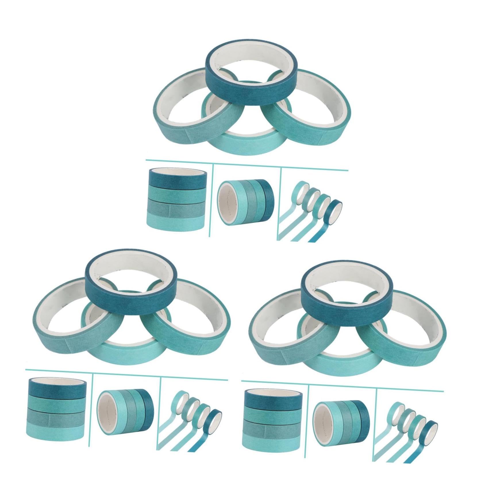 SHINEOFI 3 Set Di Nastri Washi Nastro Adesivo Verde Adesivi Per Scrapbooking Kit Per Scrapbooking Adesivi Per Quaderni 8 Pezzi*3