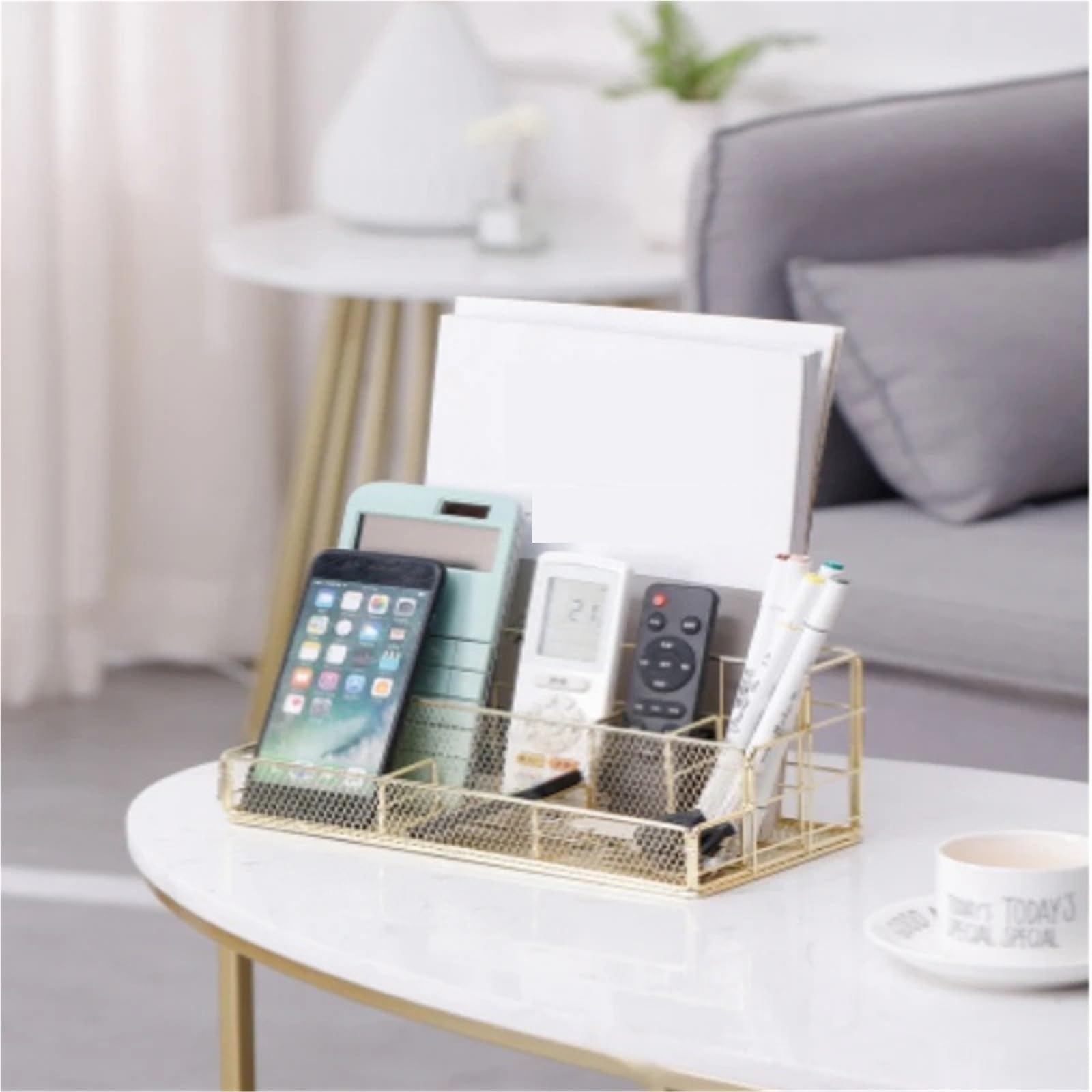 Organizer da scrivania in metallo 2 pezzi: elegante contenitore multifunzionale for ufficio, cosmetici, cancelleria, penne, graffette Per Ufficio,Casa