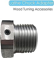 Vista 4 de Adaptador del husillo del cabezal del torno de la carpintería, rosca de tornillo 1-1/2-8 a 1-8TPI, conveniente para accesorios de herramientas