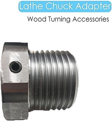 Miniatura 4 de Adaptador del husillo del cabezal del torno de la carpintería, rosca de tornillo 1-12-8 a 1-8TPI, conveniente para accesorios de herramientas