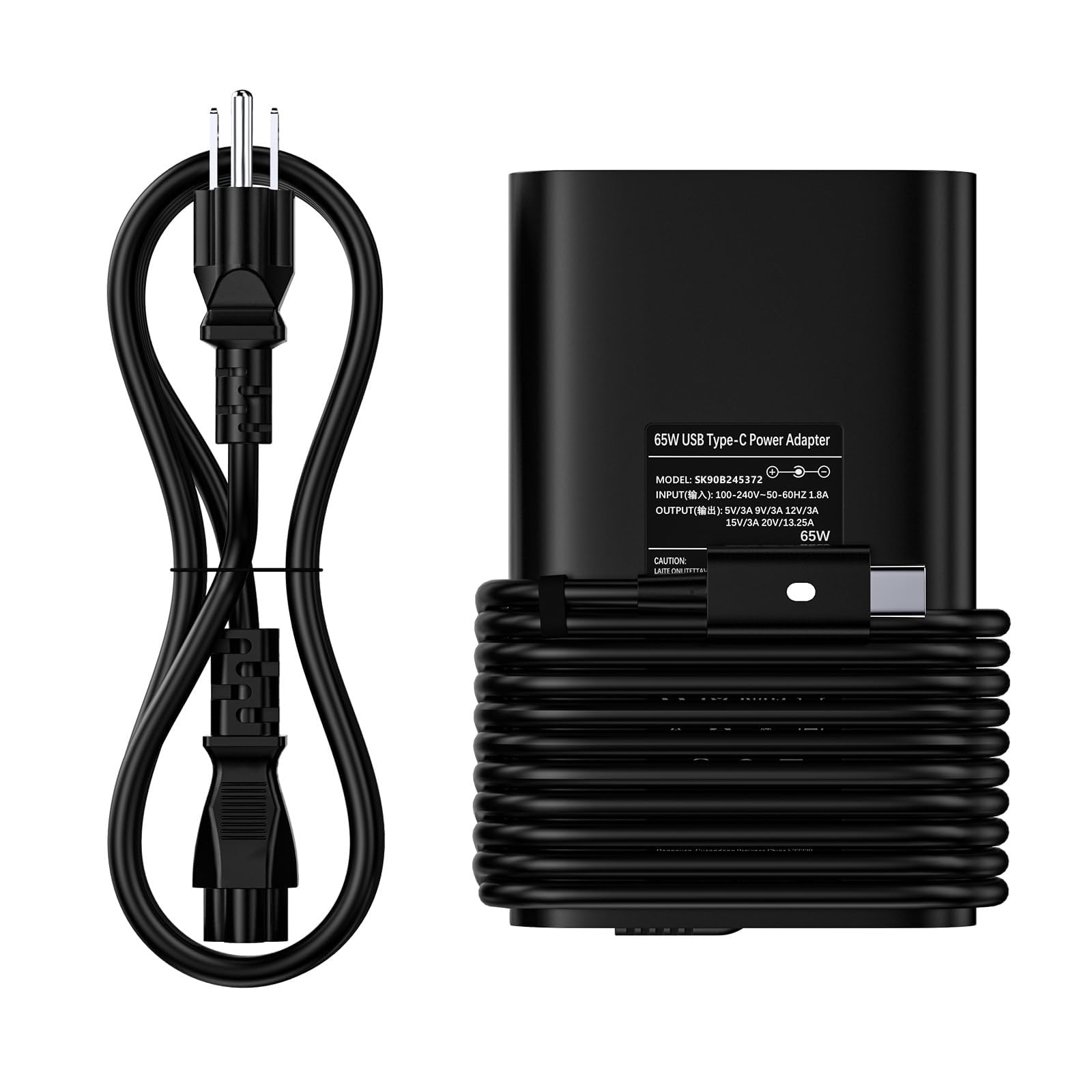 65W USB C Laptop Charger for HP Pavilion x360 11 13 15, Envy x360 13 15 17,15-f111dx 15-f211wm 15-f233wm 15-f278nr, Fast Charging for Dell Samsung