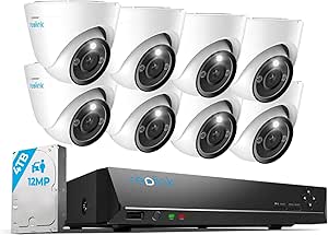 Reolink 12MP Outdoor Surveillance Camera Set, 8 x PoE IP Camera Surveillance Outdoor, 16CH 4TB HDD NVR, Spotlights, Person/Vehicle Detection, 2-Way Audio, 24/7 Colour/IR Night Vision, RLK16-1200D8-A asin的图片