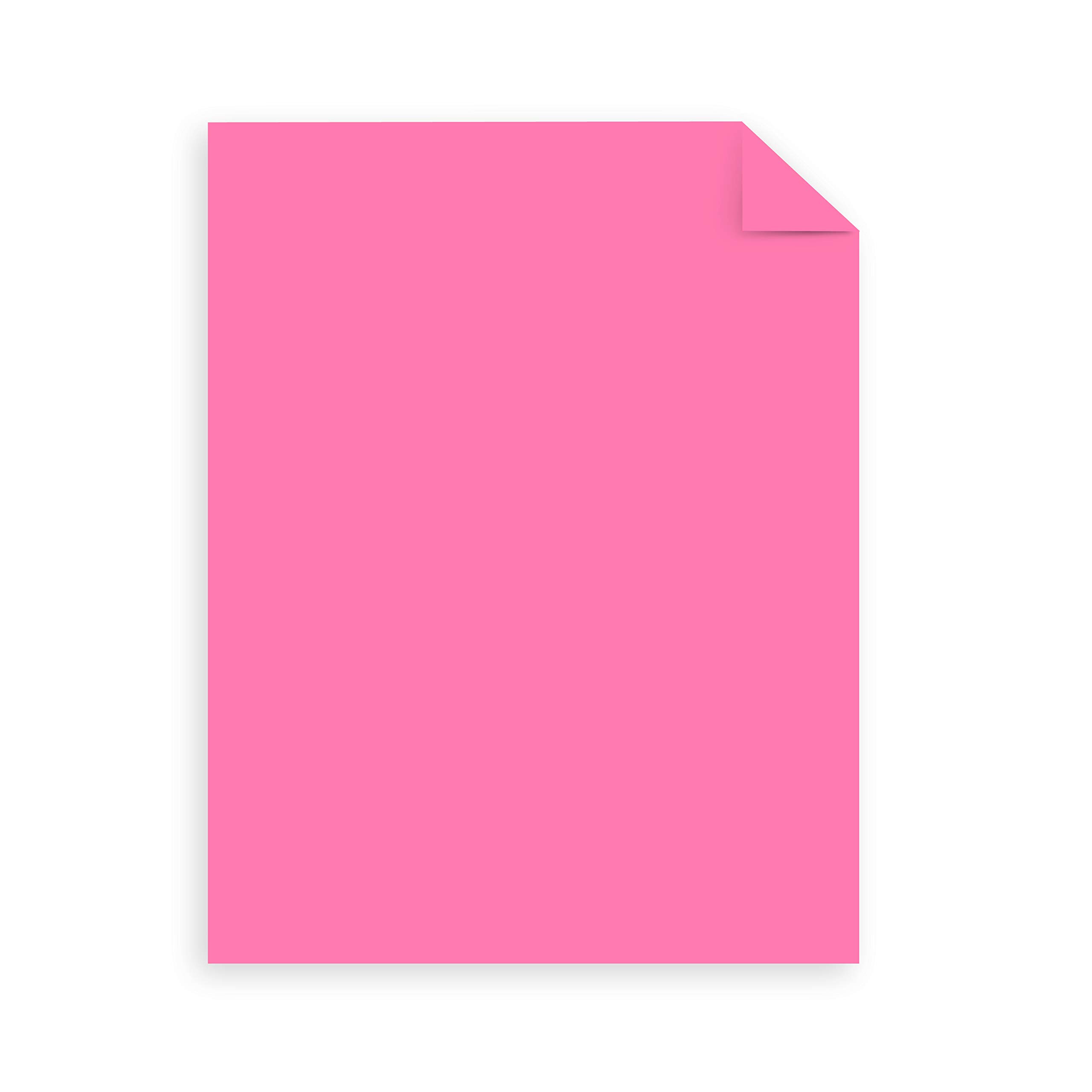 Astrobrights Mega Collection Papel de colores, 8 1/2 x 11, 24 libras/89 GSM, rosa neón, 625 CT (91673) "Amazon Exclusive" – más hojas.