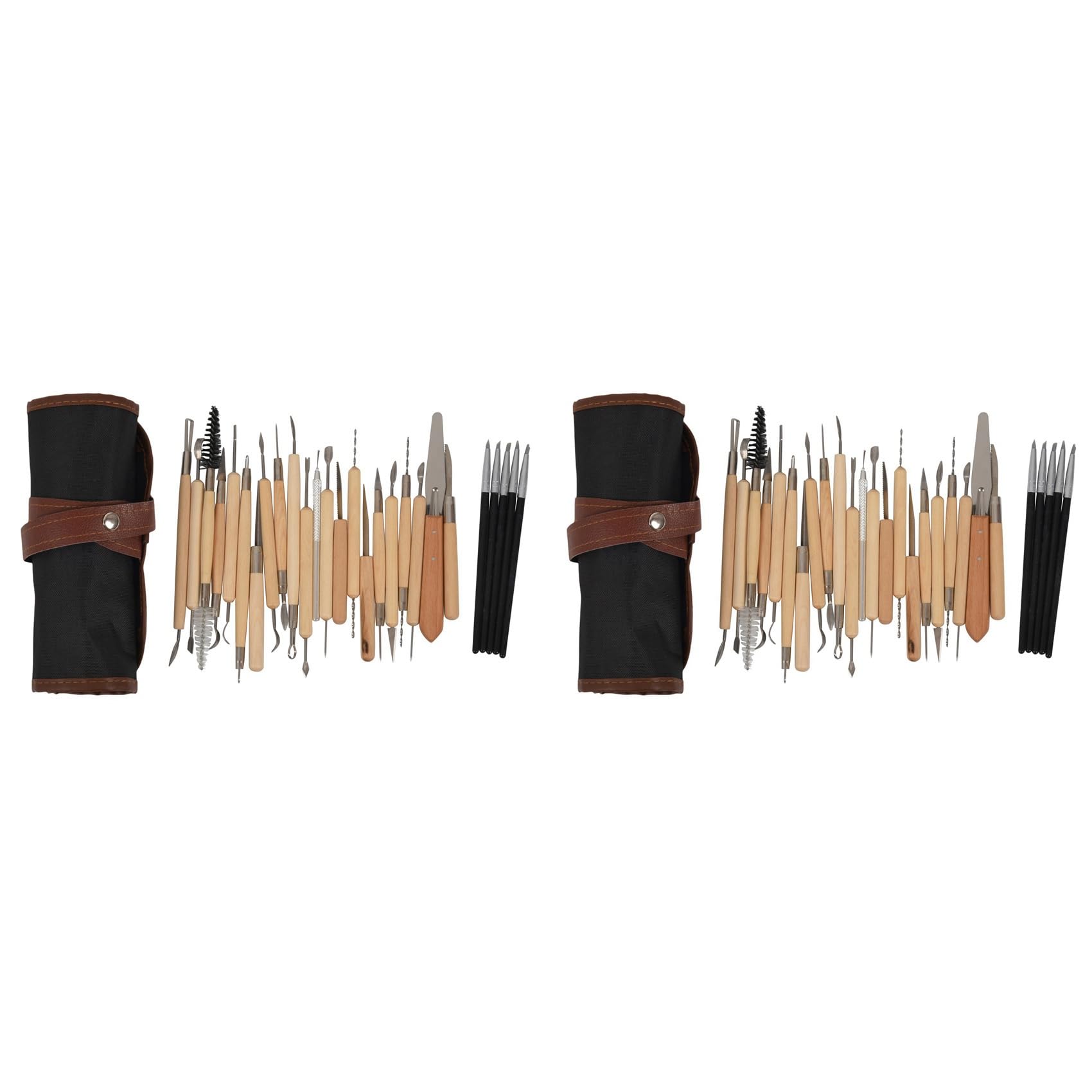 Kit 55 Pezzi Per Modellazione - Utensili Scultura Argilla Per Ceramica E Artigianato - Foto 2