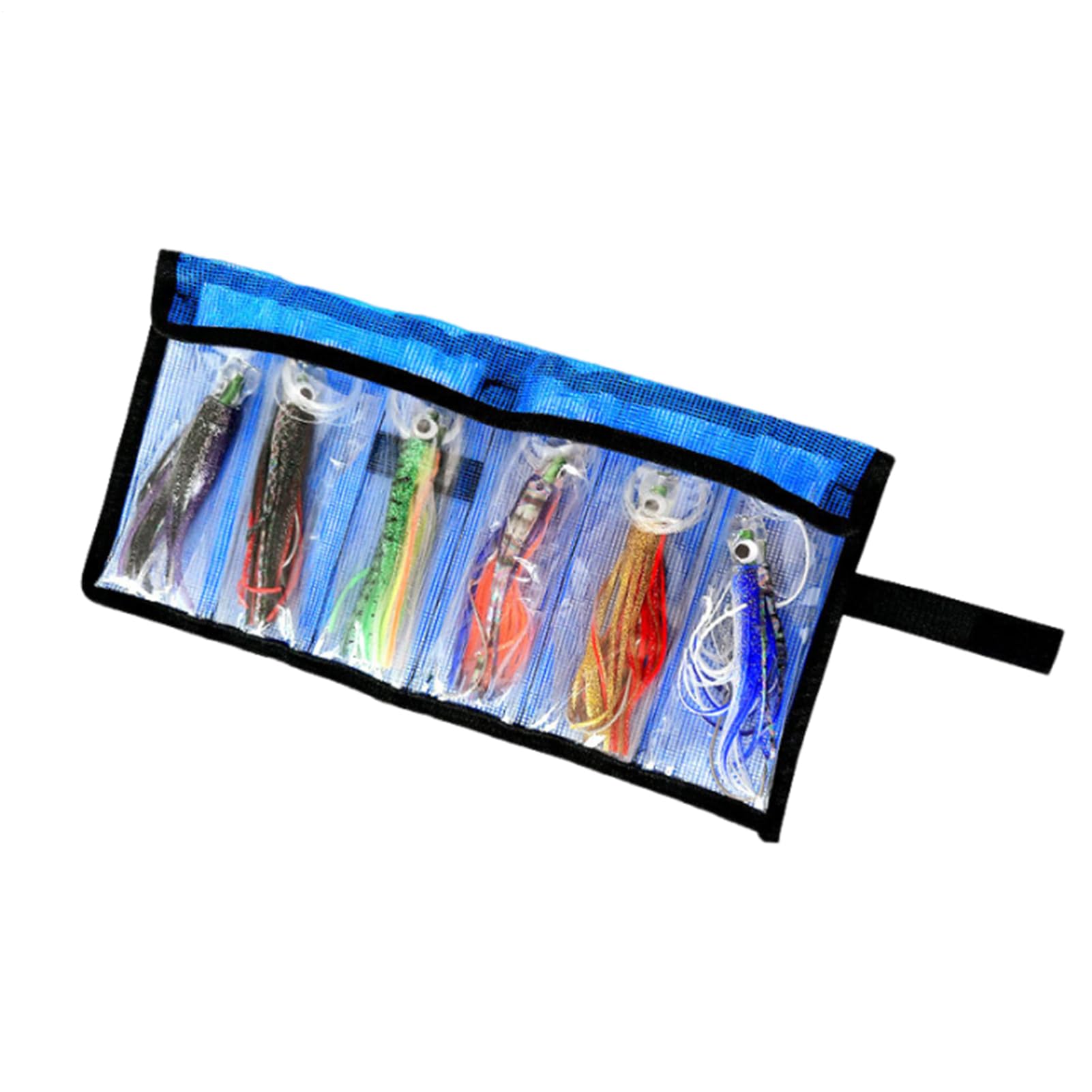 Esche da pesca con gonna a calamaro, esche da pesca in acqua salata - Esche morbide da pesca da 6 pezzi - Esca da pesca con gonna di calamari e polpo con gancio, esche artificiali per la