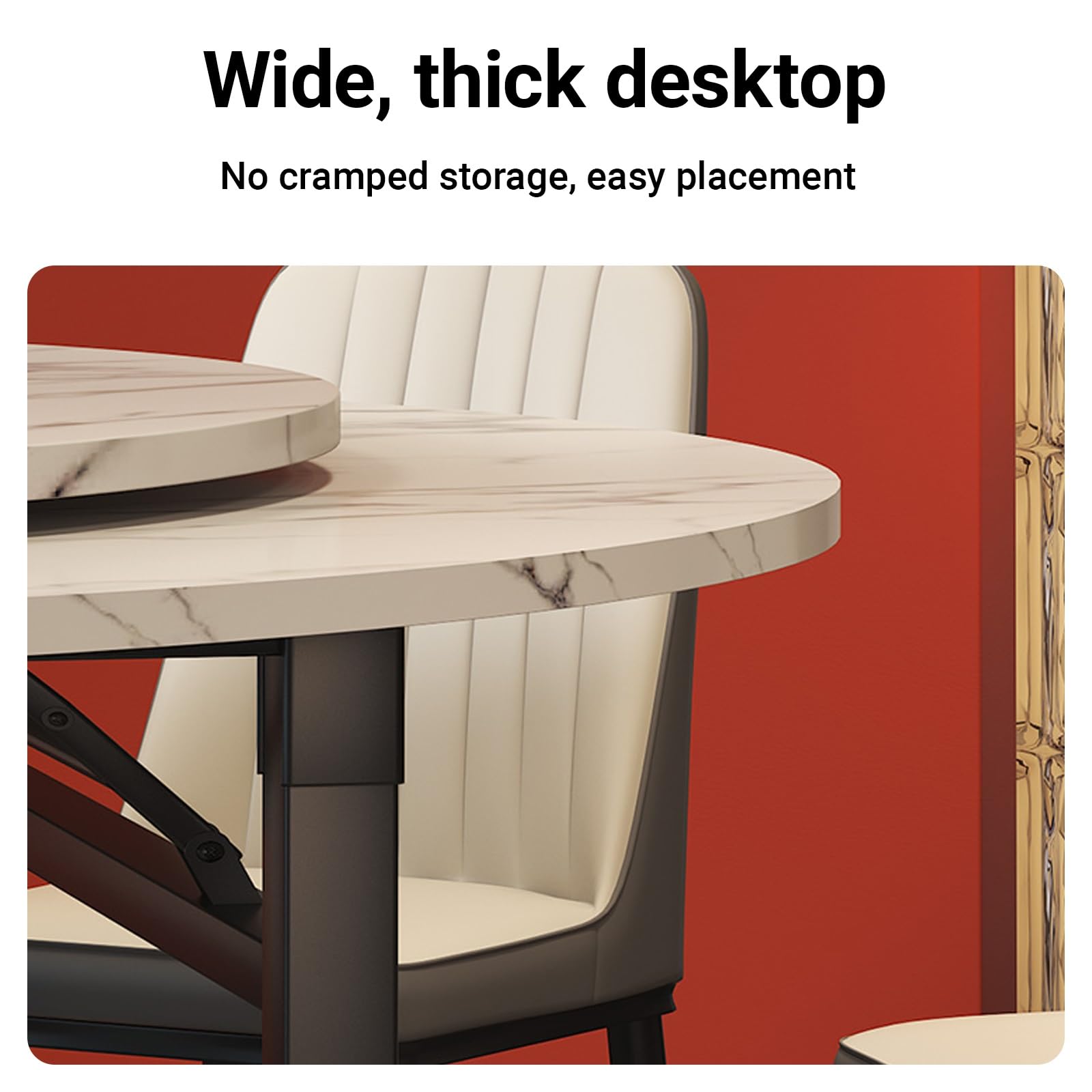 Tablero de Mesa Plegable Redondo de Madera Grande, de 140 a 218 cm, Extensor de Repuesto Temporal, para Interior y Exterior, para 10 a 15 Personas (Piedra, 220 cm/86,6 Pulgadas)