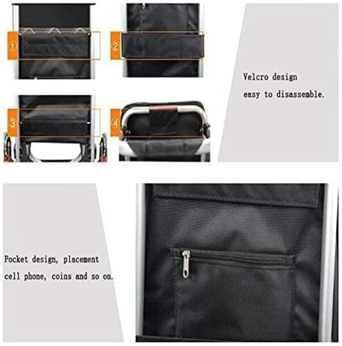 Carrello della spesa pieghevole - Leggero carrello in alluminio per la spesa, ideale per salire le scale, con 6 ruote rotonde, design portatile e facile da trasportare, perfetto per commissioni e sho