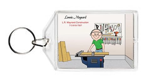 PrintedPerfection.com Personalized Carpenter - Male Acrylic Key Chain