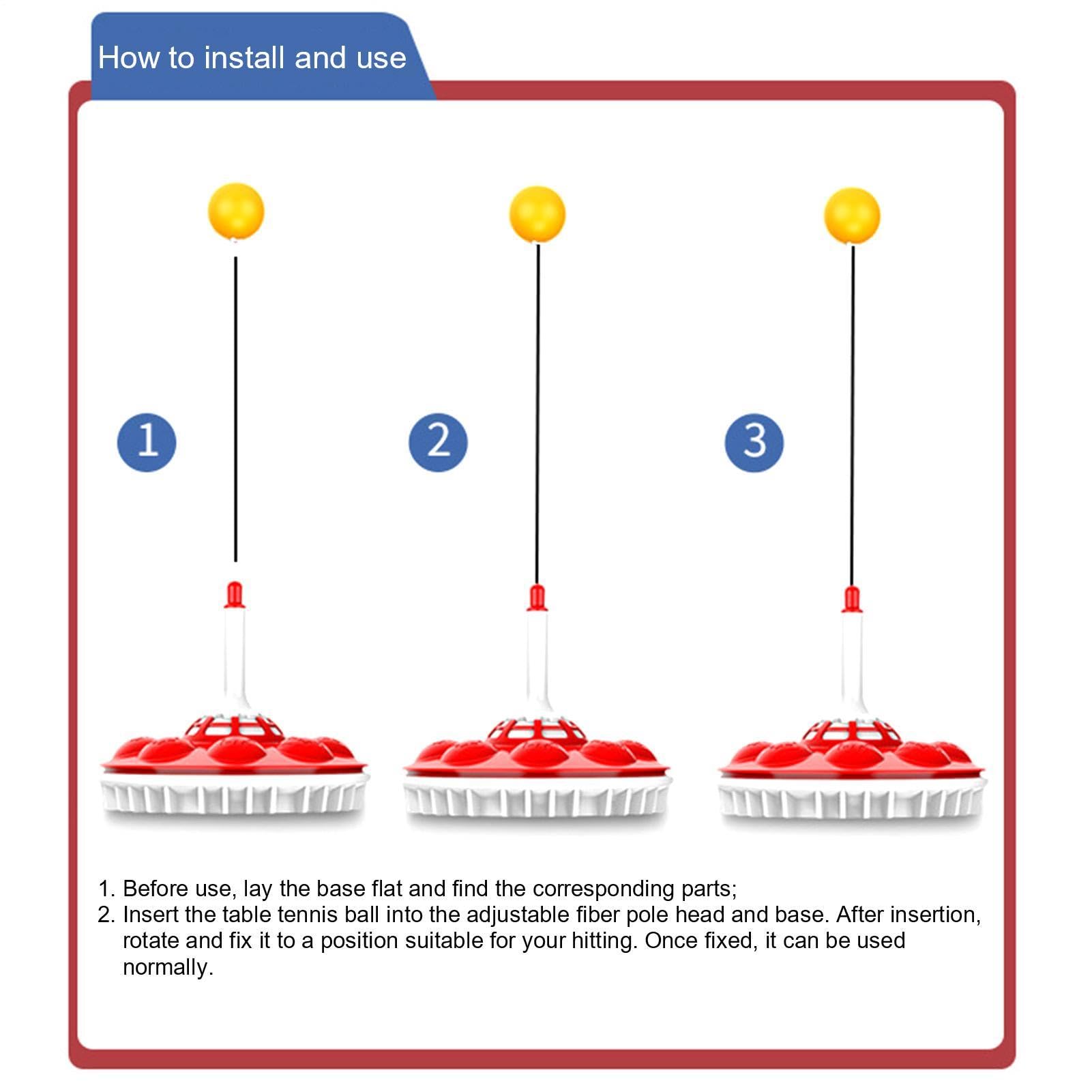 Solos - Attrezzo per allenamento da pong, attrezzo per allenamento a pong, attrezzo portatile per esercizi di velocità di reazione, set da pong e palla