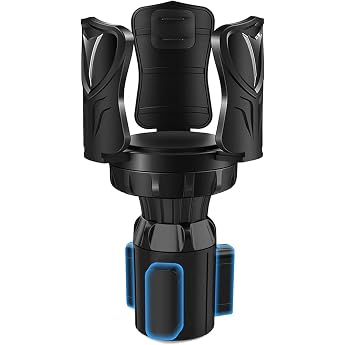 Car Drink Holder Adjustable Cup Holder Expander Car Bottle Holder with Removable Base Elastic Gripper Design for Car Ashtray Coffee Cup and Drink Can 0.3-1.3 L 6-11.2 cm