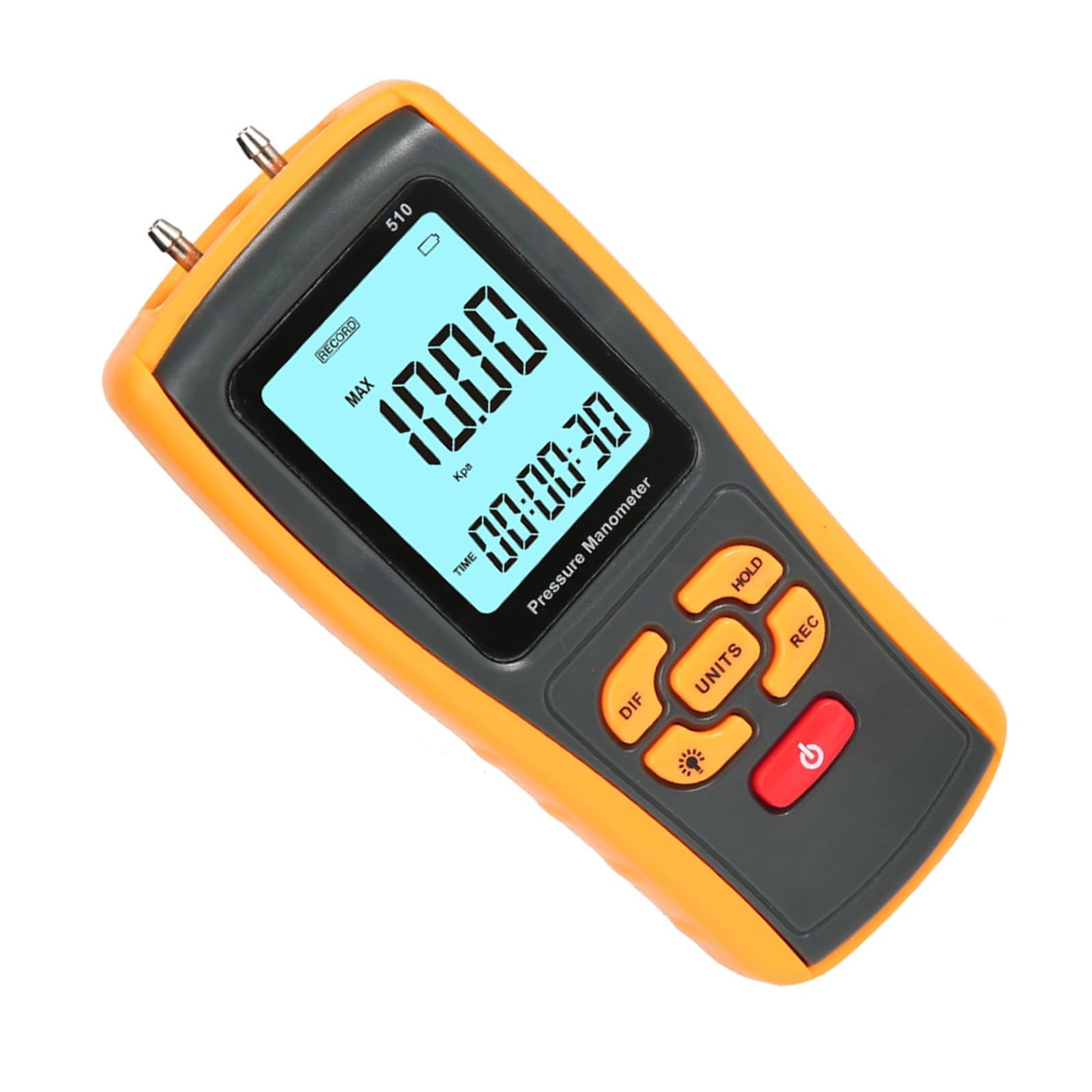 Medidores de presión digitales de precisión, multifunción, con pantalla LCD, para uso en laboratorio y HVAC, manómetro digital de mano