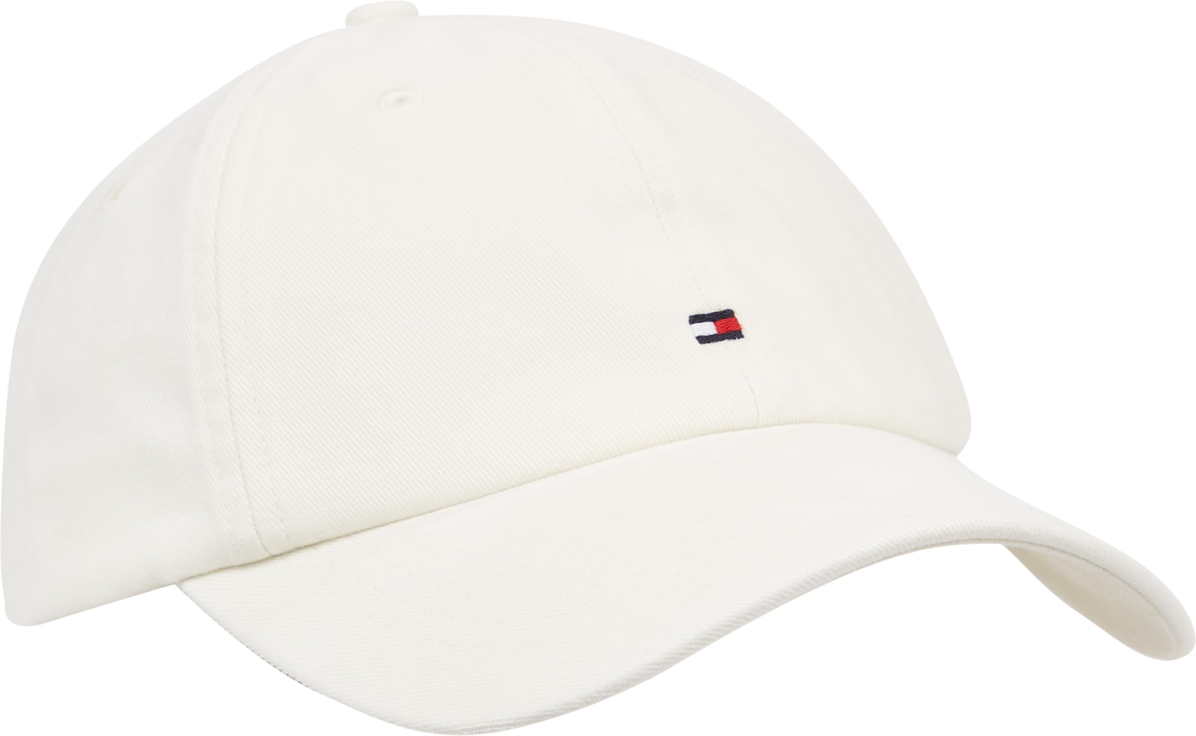 Tommy Hilfiger Men's Ancient White Cotton 85 Logo Adjustable Baseball Cap, One Size