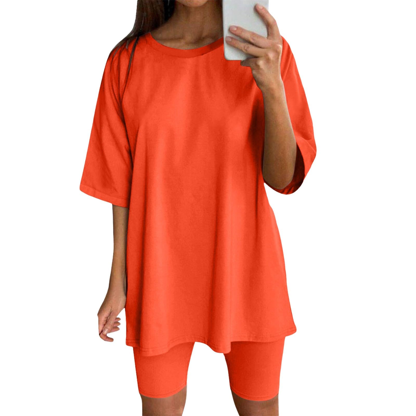 Zweiteilige Outfits für Damen, kurzärmelige Oberteile und kurze Hosen, Lauf-Yoga-Sport-Sets