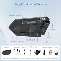 WAYXIN R6S Motoros Headset - 1200m Hatótávolságú Bluetooth Kommunikációs Rendszer 6 Motoros Összekapcsolásával, Vízálló, Kihangosító, Zajszű 9