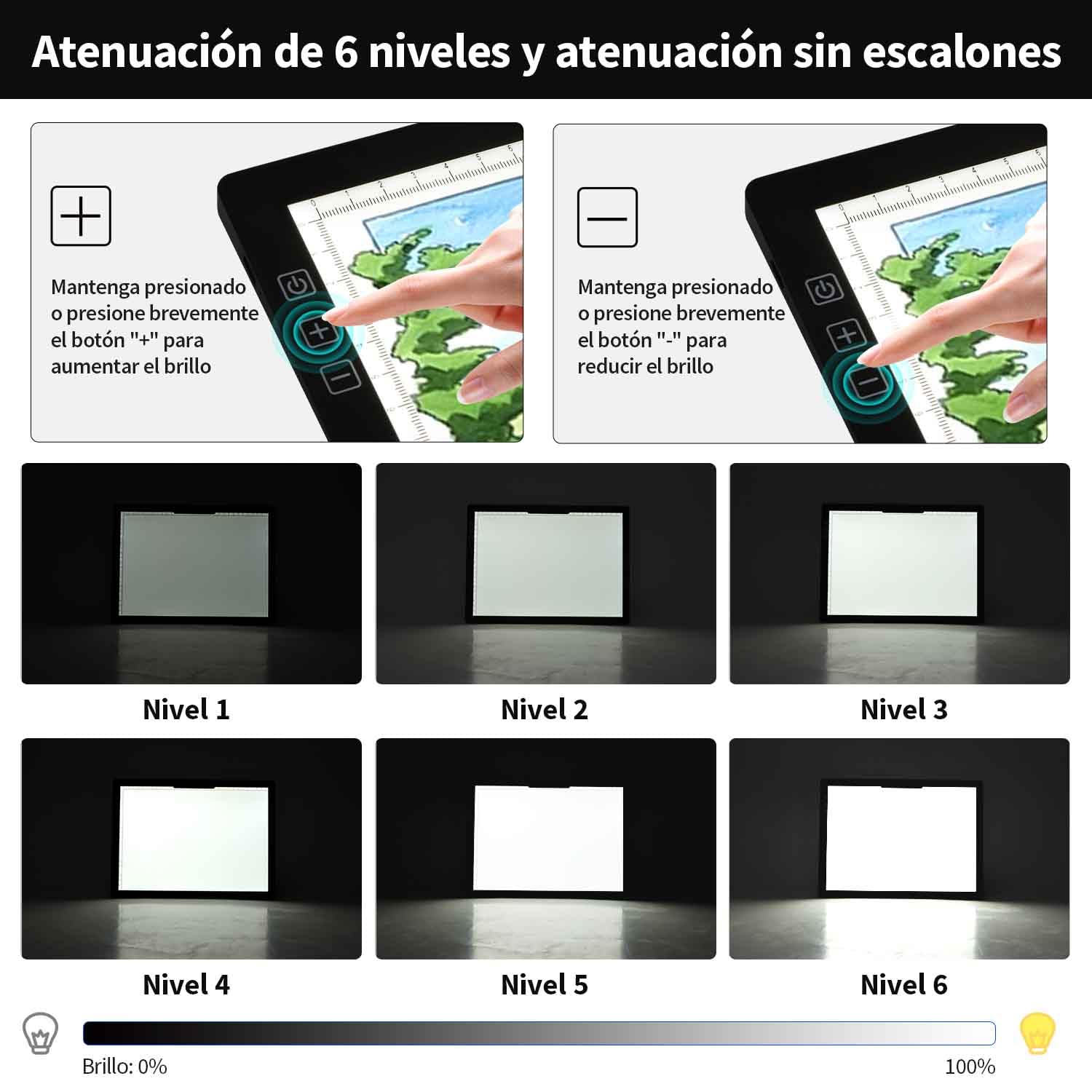 Zocelight Caja de luz recargable A4 con estuche acolchado, almohadilla de luz LED con soporte y clip incorporados, caja de luz para calcar, mesa de luz para pintura de diamantes, dibujo, bocetos