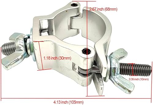 Miniatura 2 de 2 abrazaderas para luz de escenario, abrazaderas de armadura de iluminación de 1-1/2 pulgadas, aleación de aluminio resistente, 220 libras para