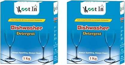 Dishwasher Detergent Powder | Detergent For Dishwasher Machine | Fully Compatible With Any Automatic Dishwasher - 1 Kg (Pack of 2)