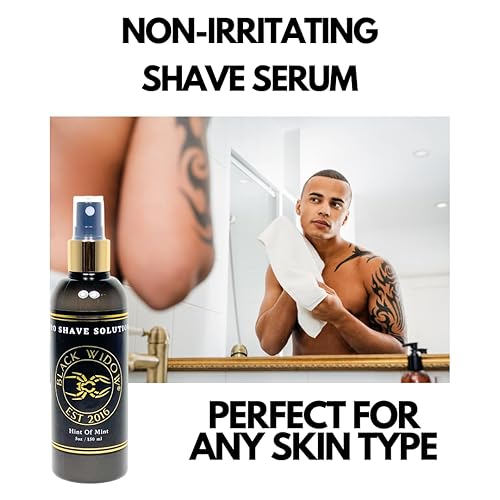 Miniatura 3 de Black Widow Pro Shave Solution  Loción en aerosol para afeitar sin desorden con un toque de menta, loción de afeitar hidratante para hombres y