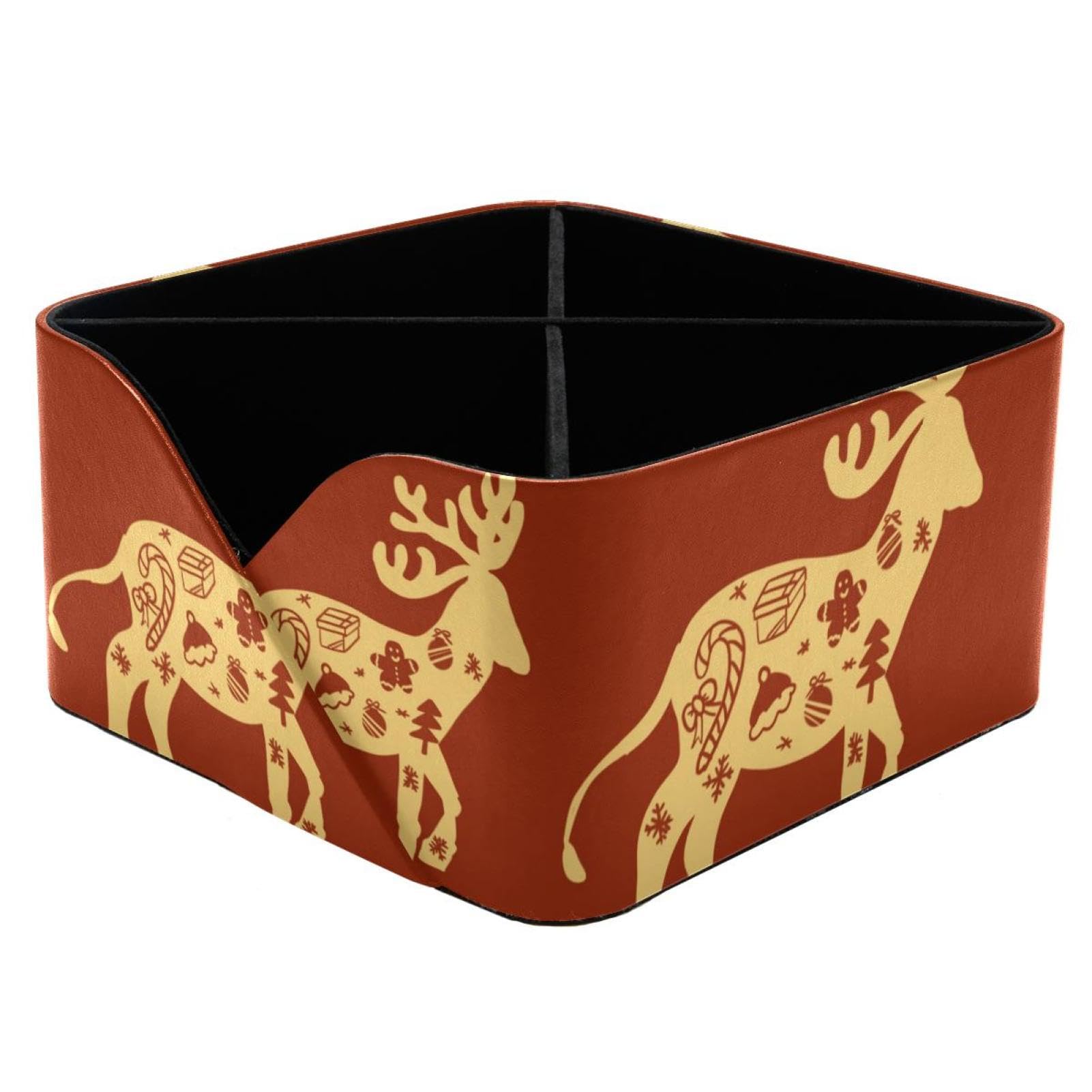 Pot à stylos rectangulaire Elk de Noël, le cadeau idéal de papeterie pour enfants