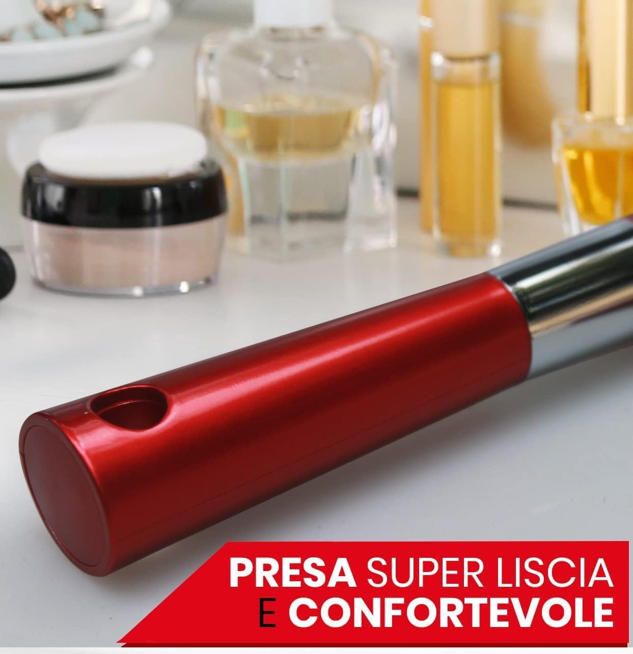 Mirrorvana Specchio a mano professionale con manico per parrucchiere, barbiere, salone di bellezza e trucco, 23 x 20 cm
