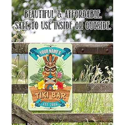 Personalized Tiki Bar Aloha - Unique Tiki Bar Outdoor Patio, Swimming Pool Accessories and Bar Decor, Hawaiian Theme… 61ypaVFGk2L. SS400
