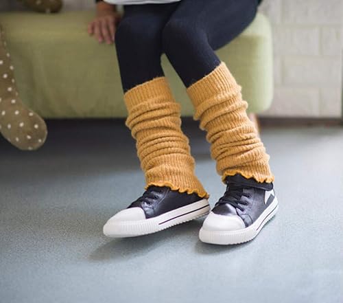Miniatura 9 de Calentadores de piernas para niños y niñas, calentador de piernas grueso y cálido para el invierno frío