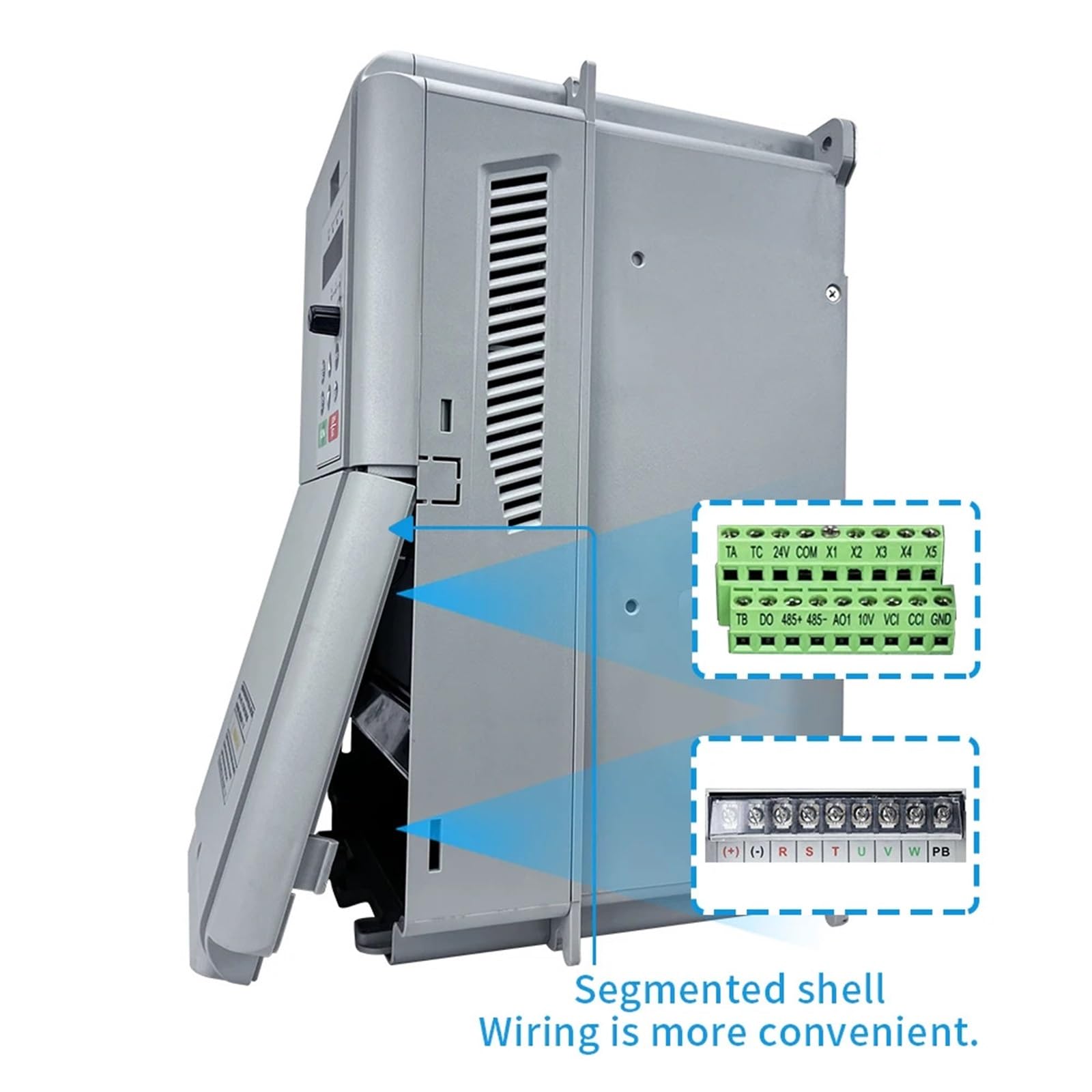 Variateur de fréquence VFD 18 KW, 11 KW, 15 KW, 7,5 KW Général 380 V Entrée triphasée Sortie Vitesse du Ventilateur/de la Pompe(18kW)