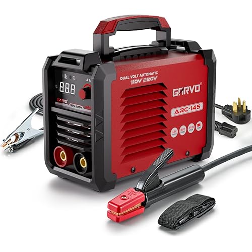 GARVO 110V/220V Dual Voltage Portable Welding Machine,145Amp ARC Welder Mini Stick welder Digital Display LCD,Hot Start,Arc Force and Anti-Stick ARC-145(ARC-145)