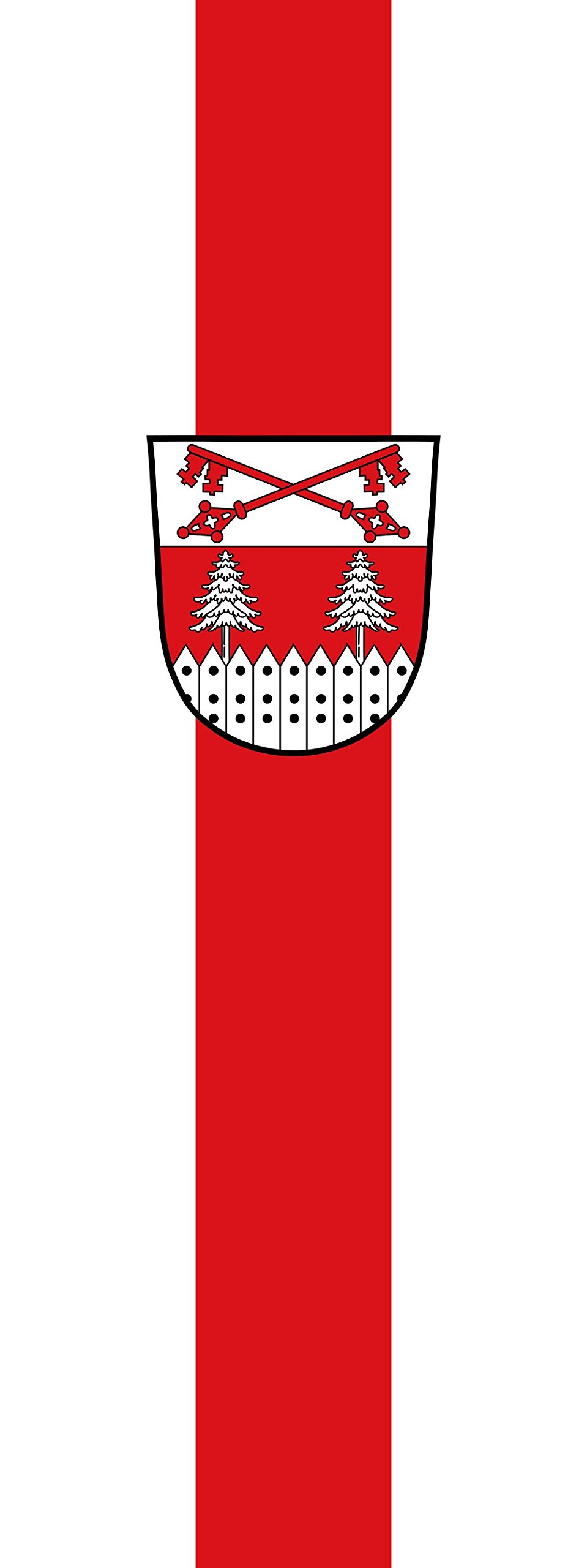 Drapeau Hofstetten vertical de 6m² pour mât (400x150cm)