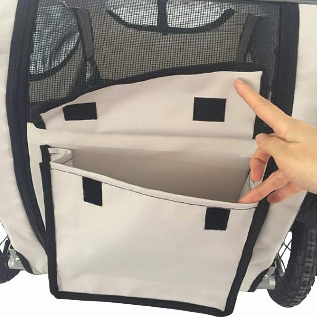 PAPILIOSHOP KUMA: Rimorchio Multifunzionale per Bici e Passeggino - Trasporto Sicuro di Cani, Gatti e Animali Domestici, Ideale per Escursioni, Campeggio e Attività All'Aperto