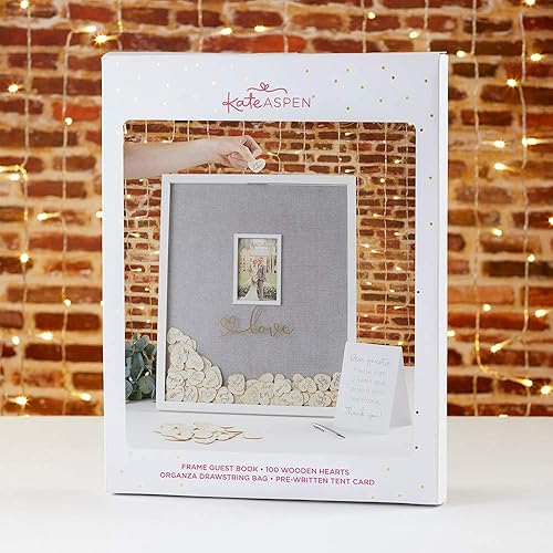 Vista 18 de Kate Aspen Libro de invitados de boda alternativo, tamaño único, madera rústica Madera (rustic wood)