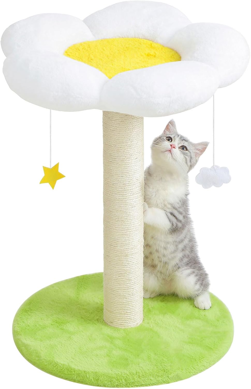 Hovicaed Cute Cat Scratching Post, Flower Cat Tree for