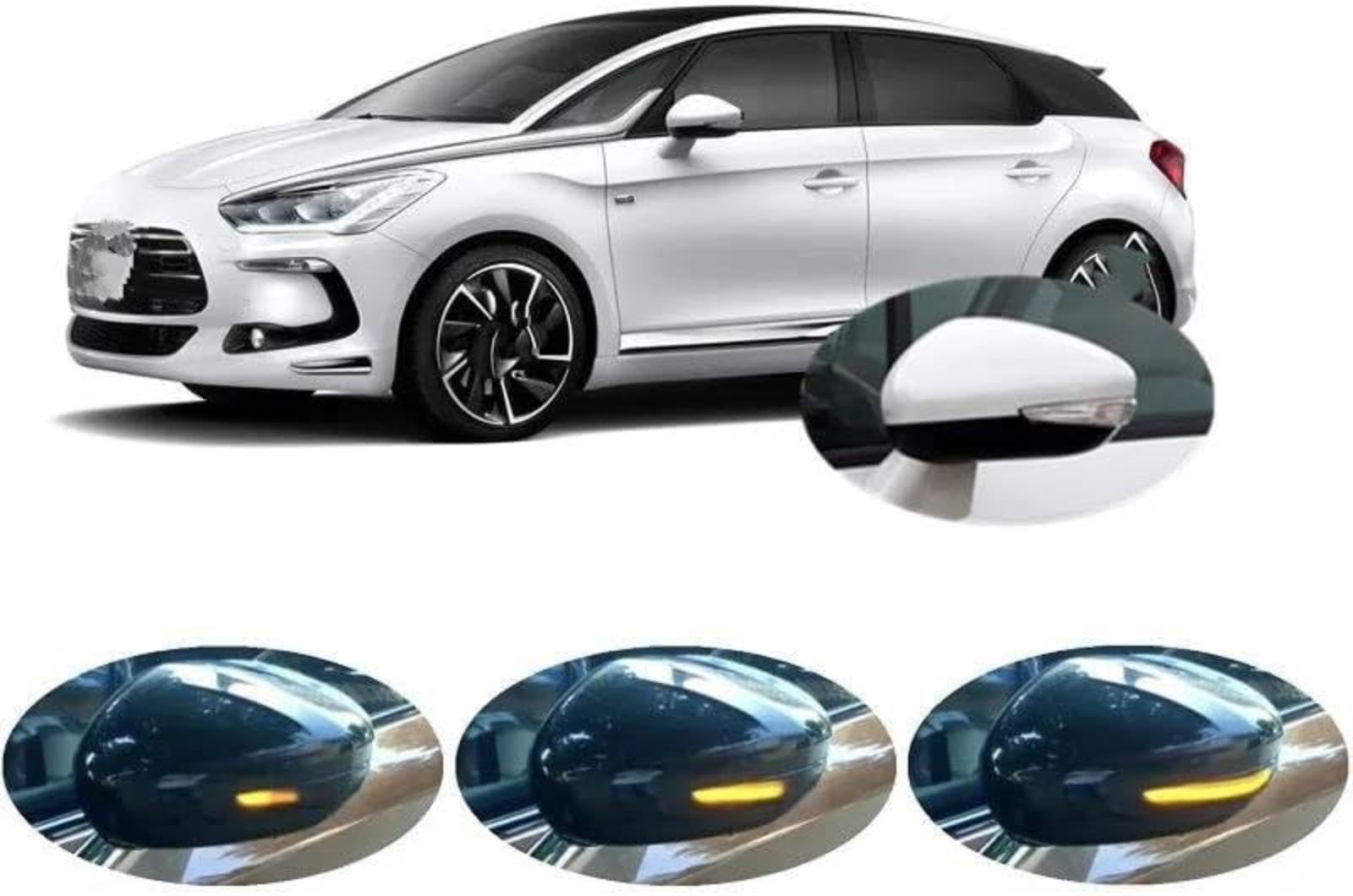 Dynamiczny kierunkowskaz, dla Citroena, dla Ds, dla Ds5 2011-2015-2019 migacz LED sekwencyjny wskaźnik światła samochodowe Lustro Obróć światło sygnałowe