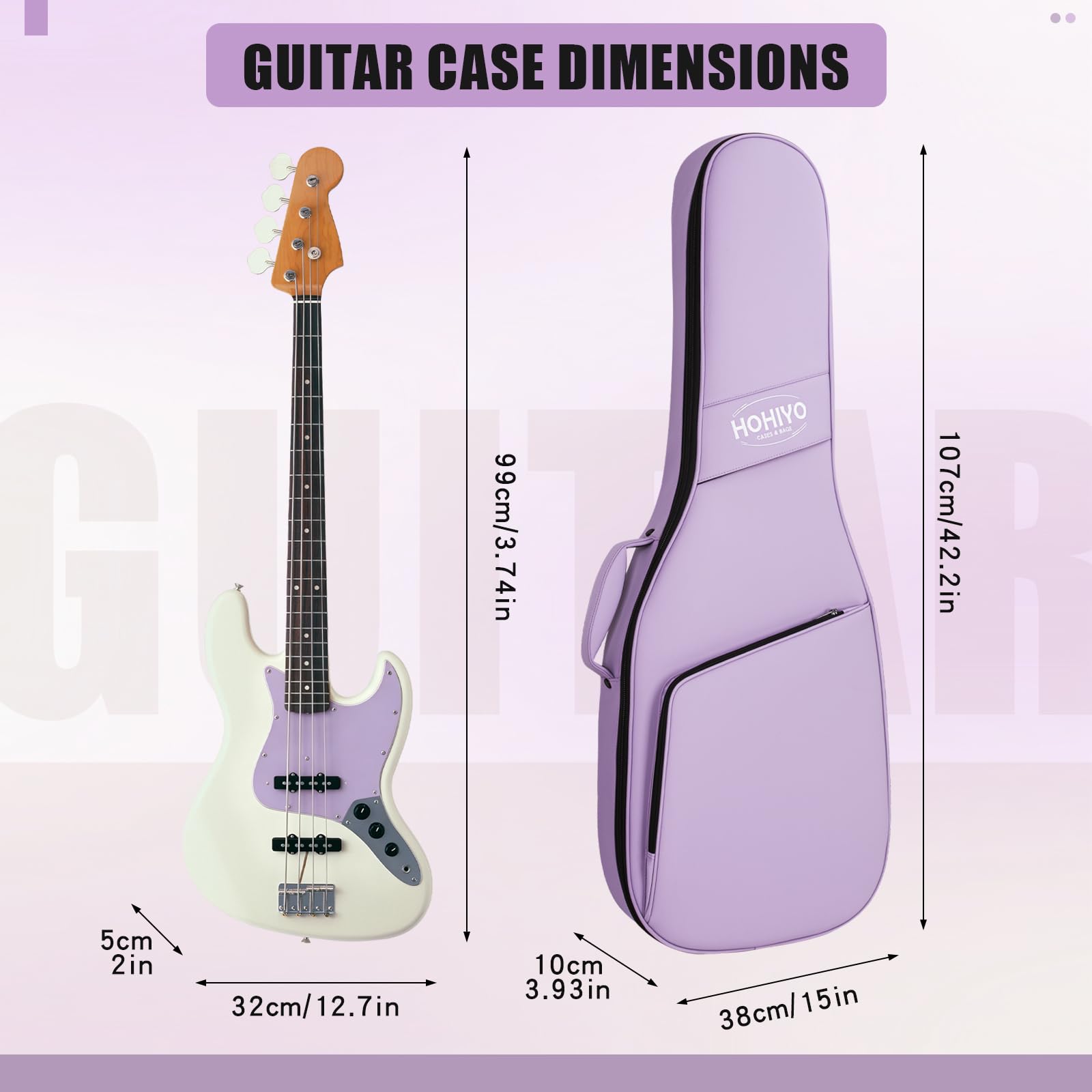 Bolsa de membrana para guitarra, Purple, moda