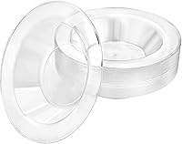 Vista 10 de Lillian Tablesettings Platos de plástico pesados de alta calidad de China como. Vajilla de boda y fiesta Platos de plástico de 9 pulgadas, perla