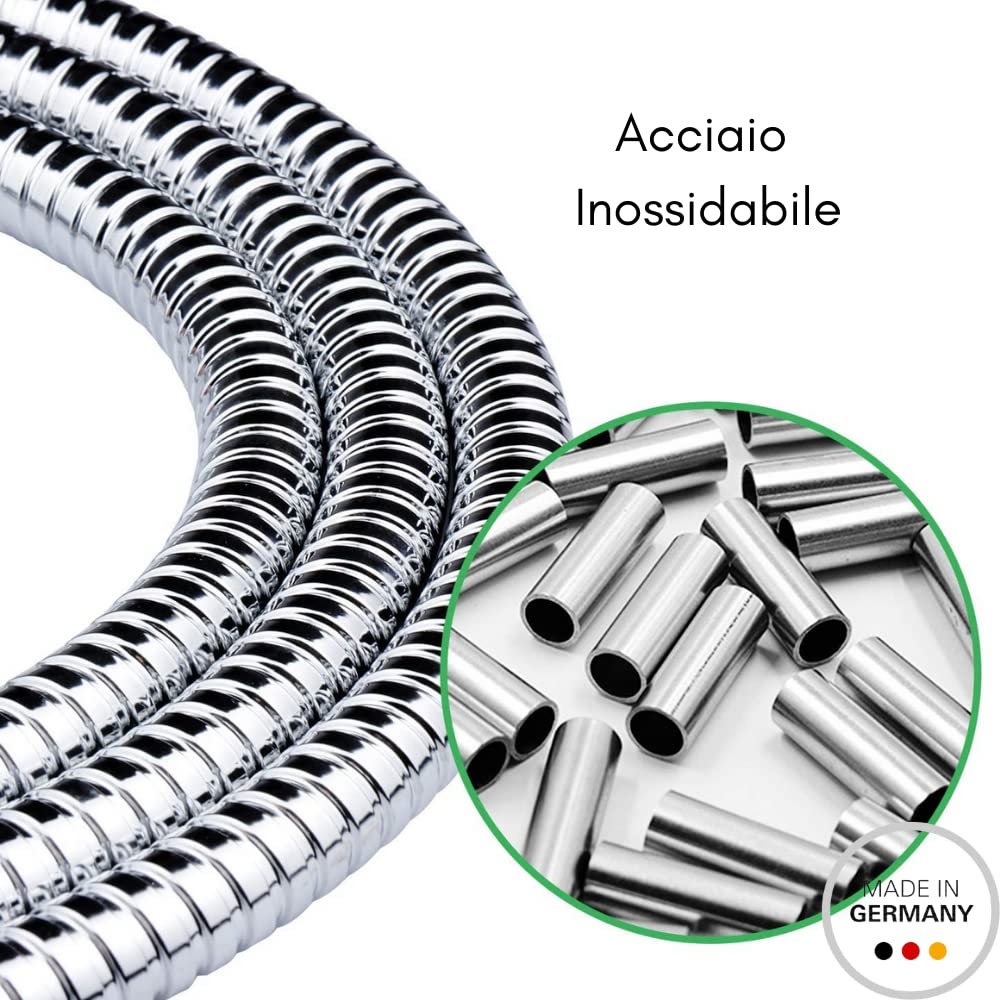 Schläfer 807590 Flessibile Doccia 1,75 Metri Connessione Universale G 1/2" Tubo Flessibile