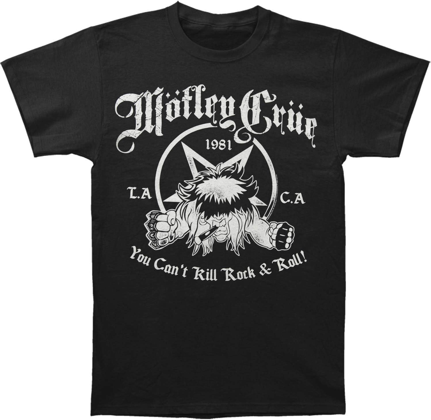 Motley CrueYou Cant Kill Rock & Roll' T-Shirt (Small) Black