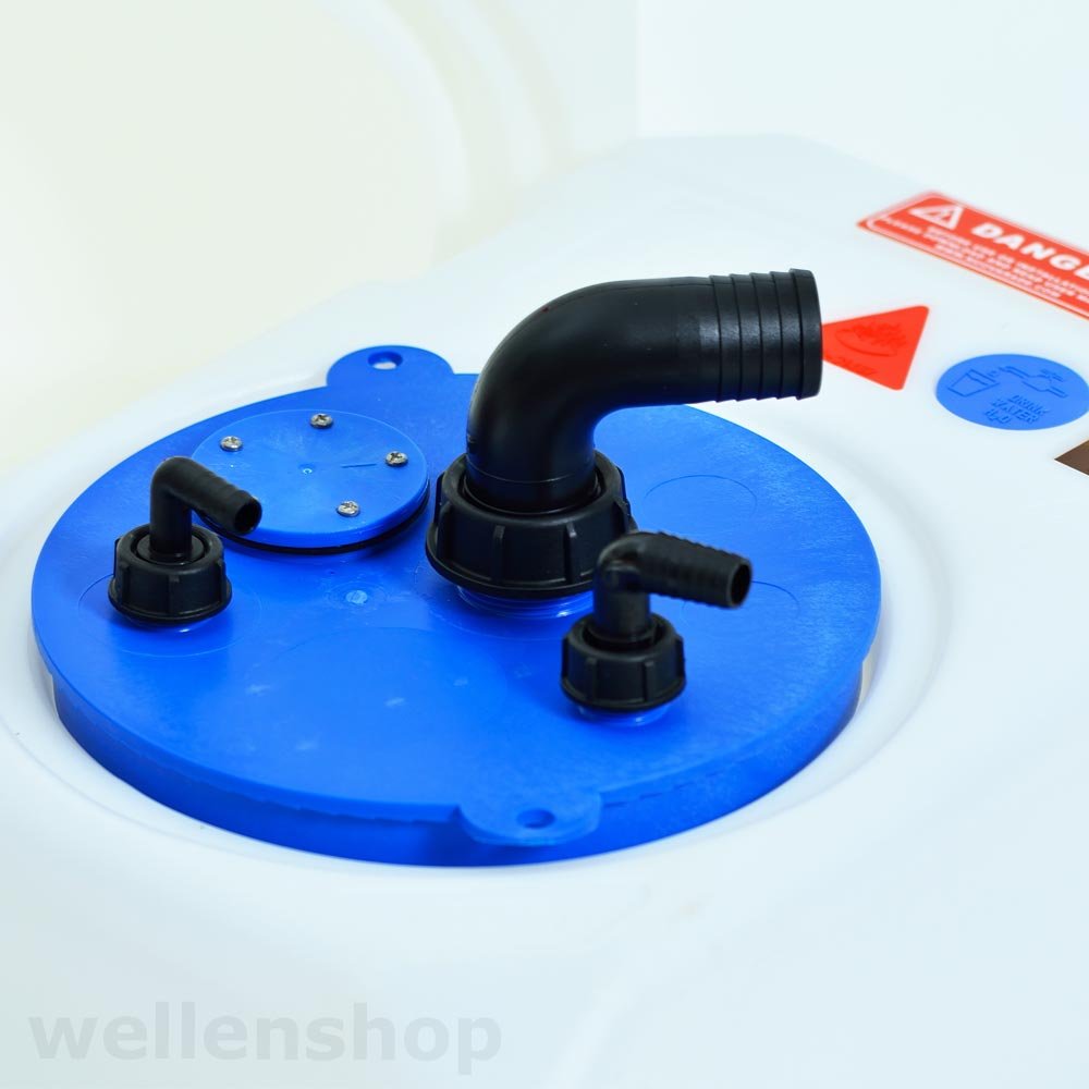 Nuova Rade Wasser-Tank Diablo + Wasser-Deckel & Anschlussflansch 37L / 48L / 60L / 70L / 82L Kunststoff Weiß Boot Wohnmobil Frischwasser-Tank Trinkwasser-Tank