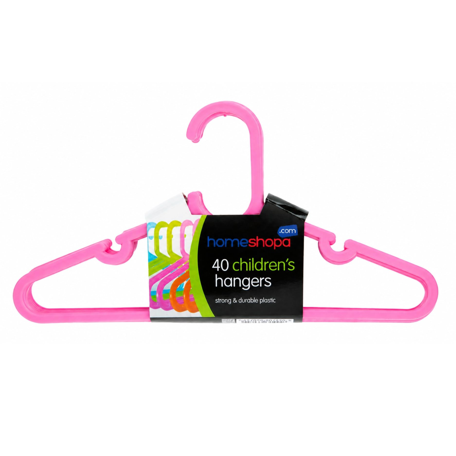 HOMESHOPA Children's Hanger, 40 Pack Pink Plastic Kids Hangers for Clothes, Ultra Thin Space Saving Nonslip Tubular Baby Hangers, Sturdy & Durable Infant Toddler Coat Hangers