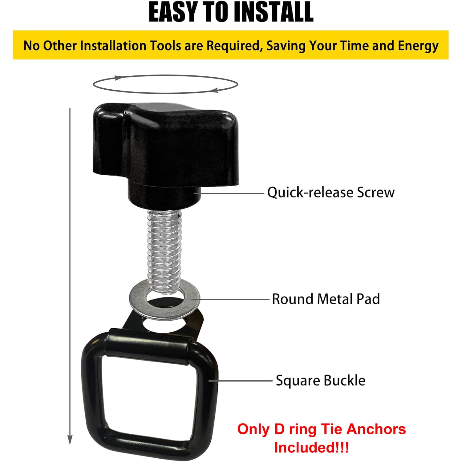 Anelli Di Ancoraggio A D Per Jeep Wrangler - Set 4 Pezzi In Lega Alluminio, Per Reti E Cinghie - Foto 14