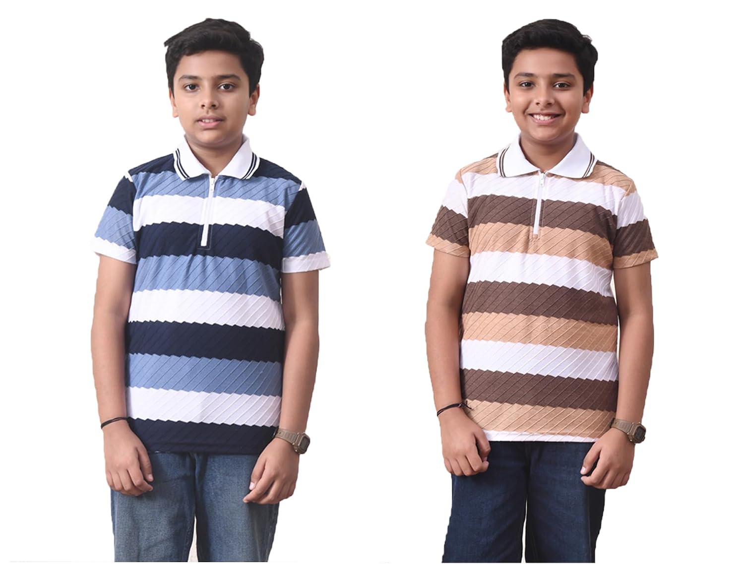 KAYU Pack of 2 Boys Polo Collar T-Shirt with Zip Neck and Half Sleeves, Soft and Comfortable Casual Wear, Stylish Kids T-S... - Review, Price and Buying Guide