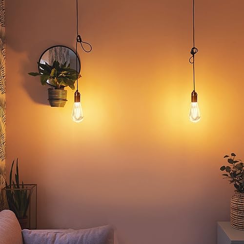 Miniatura 7 de Bombillas LED Edison vintage, equivalente a 6 W, 60 W, blanco cálido de alto brillo, 2700 K, bombillas de filamento LED antiguas ST64 con CRI de