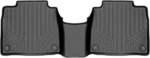 SMARTLINER Alfombrillas personalizadas de segunda fila negras para Mercedes-Benz Clase GLS 7 pasajeros 2020-2021 con asientos de banco de segunda