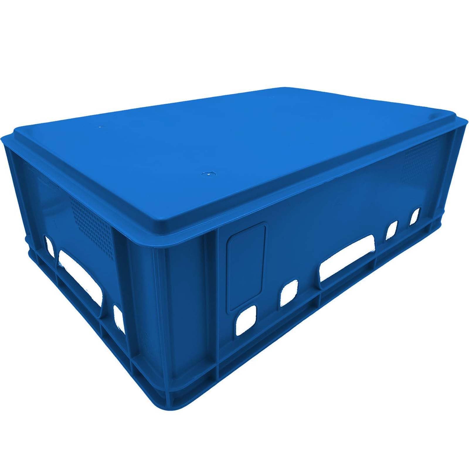 BURI 1 scatola per carne E2, blu, 60 x 40 x 20 cm, scatola per macellaio, Eurobox dalla Germania, per uso alimentare, robusta, impilabile