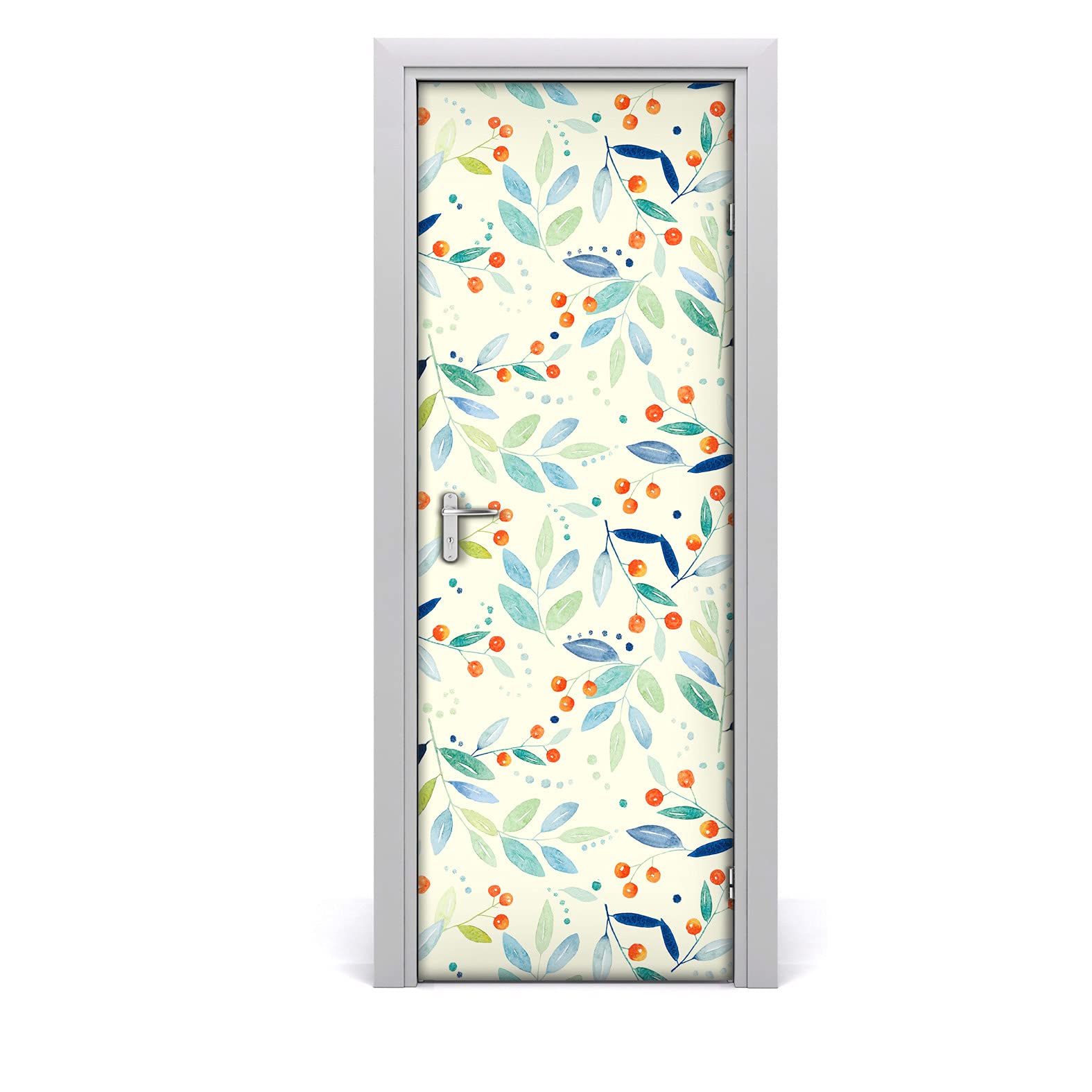 Autocollant de porte imperméable papier peint floral Magic-Stick 85x200