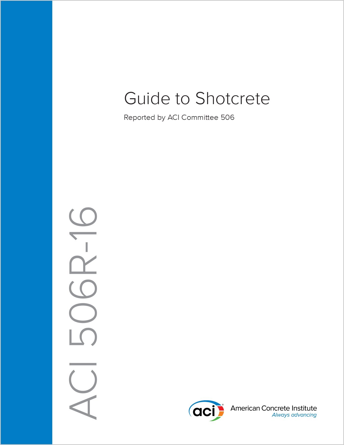 ACI 506R-16 Guide to Shotcrete livre technique ingénierie béton