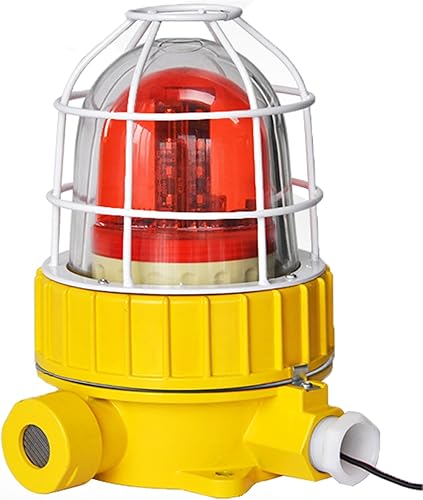 Y DIANS S Alarma de sirena a prueba de explosiones 110dB Hore fuerte IP66 impermeable ámbar LED luz estroboscópica sirenas para gasolinera, fábrica