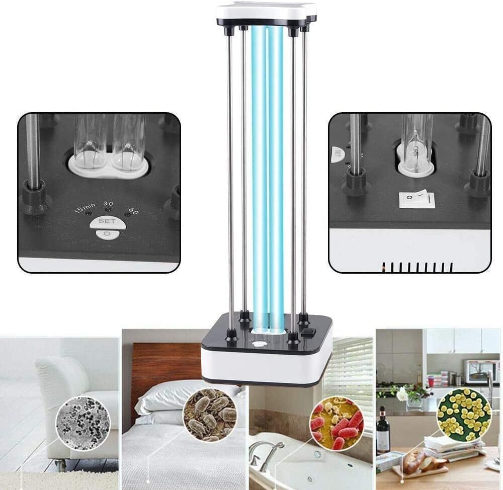 Uр Tо 40% оƒƒ UV Light Sanitizer, Area-with Ozone Quartz Lamp 110V 36W Light with 15s Delay Time Remote Controller UVC Germicidal Lamp for Room Home Hotel Travel Wееklу Tор Sаlе UV Light Sanitizer, Area-with Ozone Quartz Lamp 110V 36W Light with 15s Delay Time Remote Controller UVC Germicidal Lamp for Room Home Hotel Travel